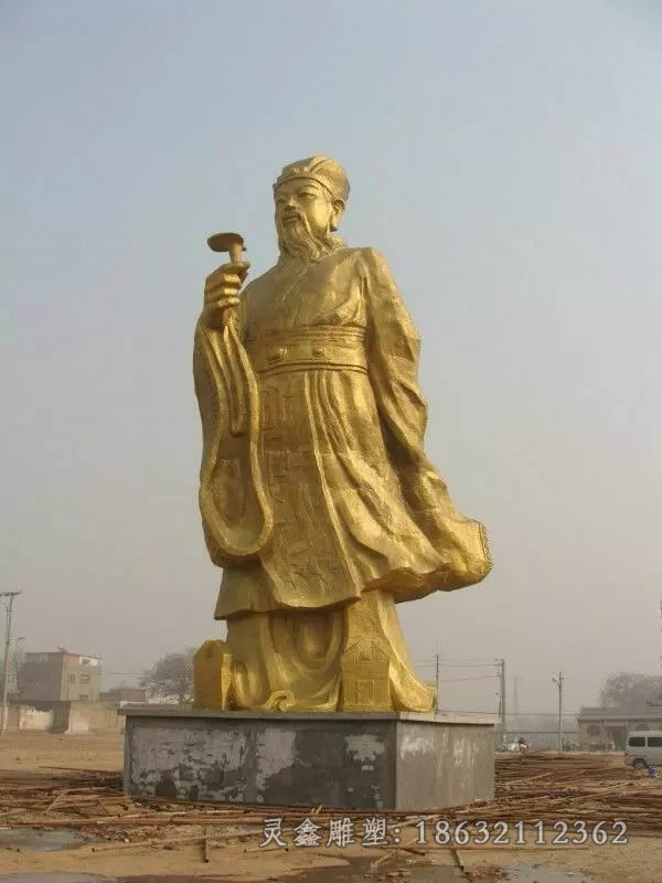 古代人物抽象铜雕