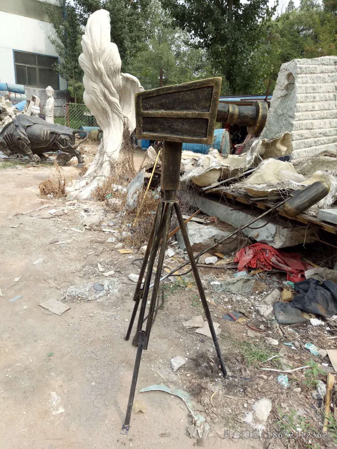 照相人物小区景观铜雕