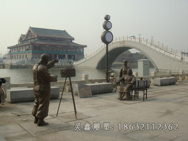 照相人物别墅景观铜雕