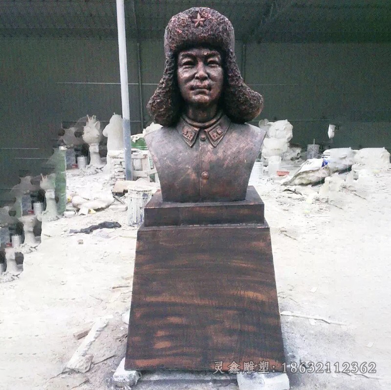 雷锋半身像景区人物铜雕