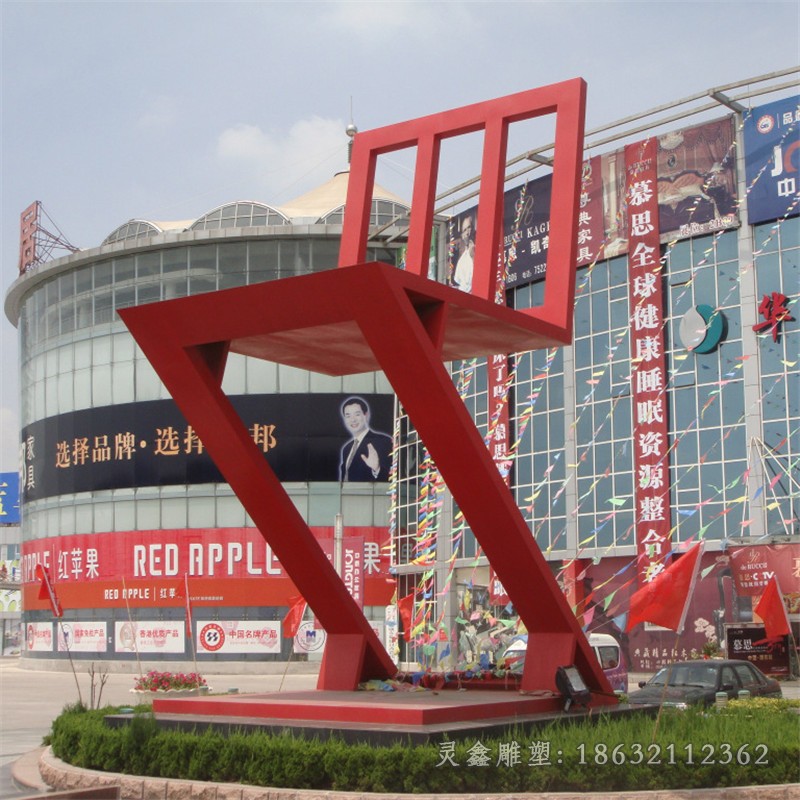 不锈钢彩绘座椅雕塑