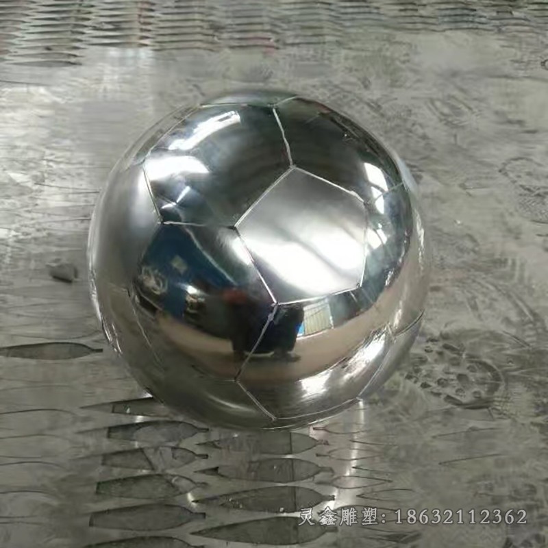 不锈钢足球标志抽象雕塑
