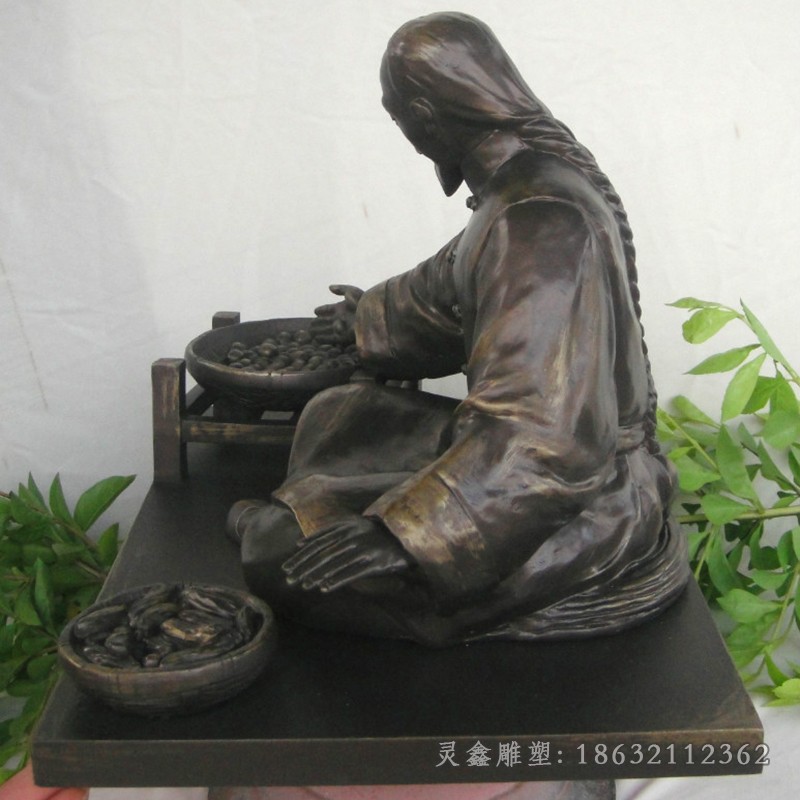 中医制药广场古代人物铜雕