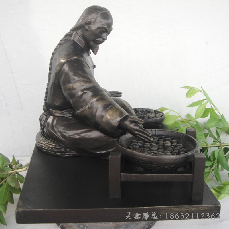 中医制药广场古代人物铜雕
