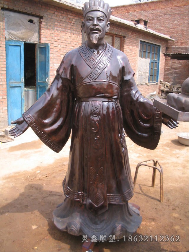 古代历史人物景观铜雕