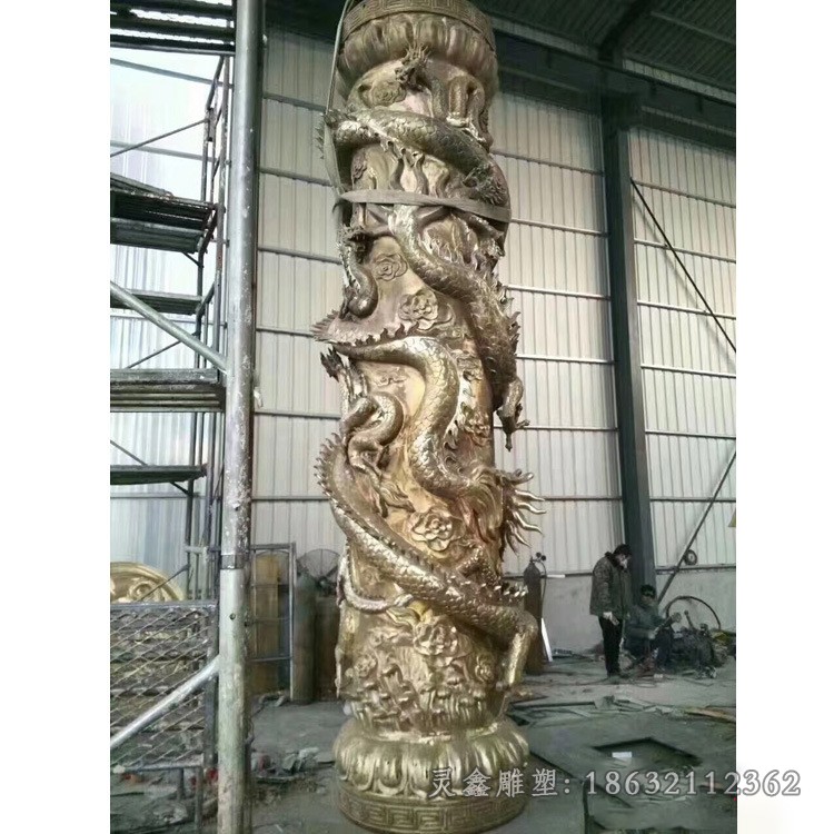 龙柱广场景观铜雕