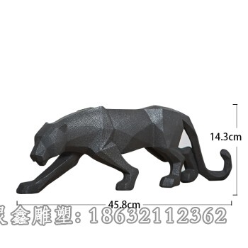 不锈钢豹子校园景观雕塑