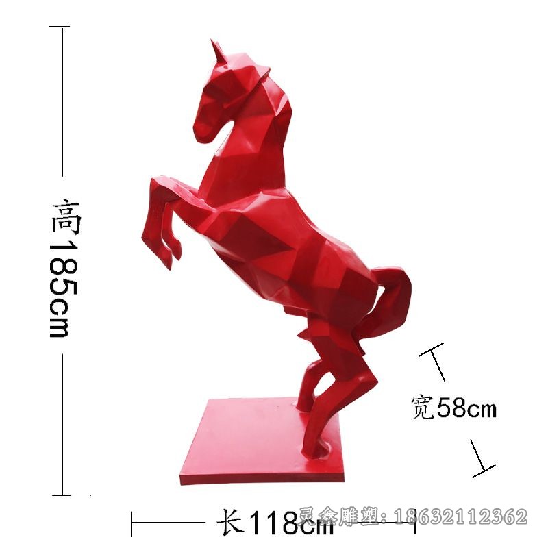不锈钢几何马城市雕塑