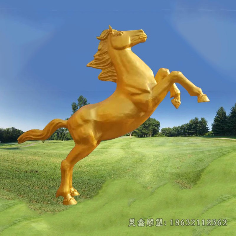 不锈钢马别墅景观雕塑