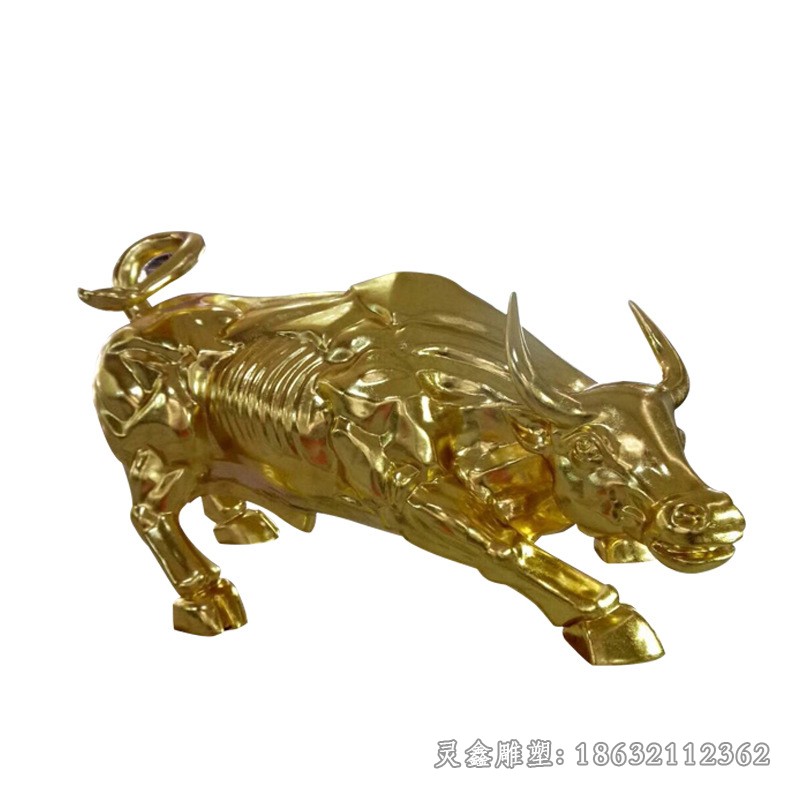 不锈钢抽象牛庭院雕塑