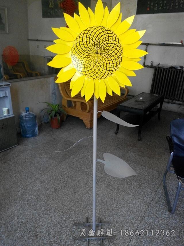不锈钢向日葵景观雕塑