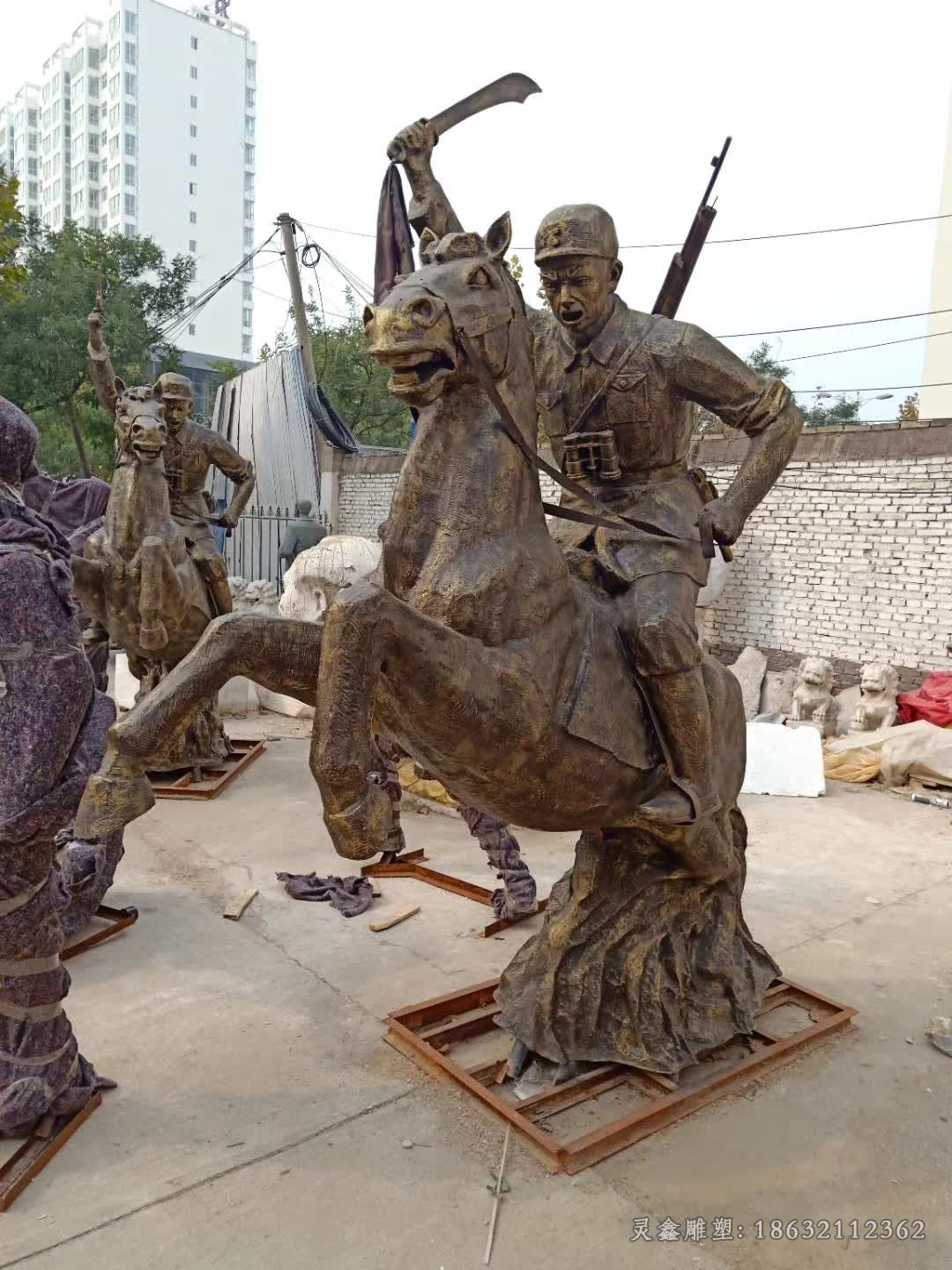 红军人物景观公园铜雕