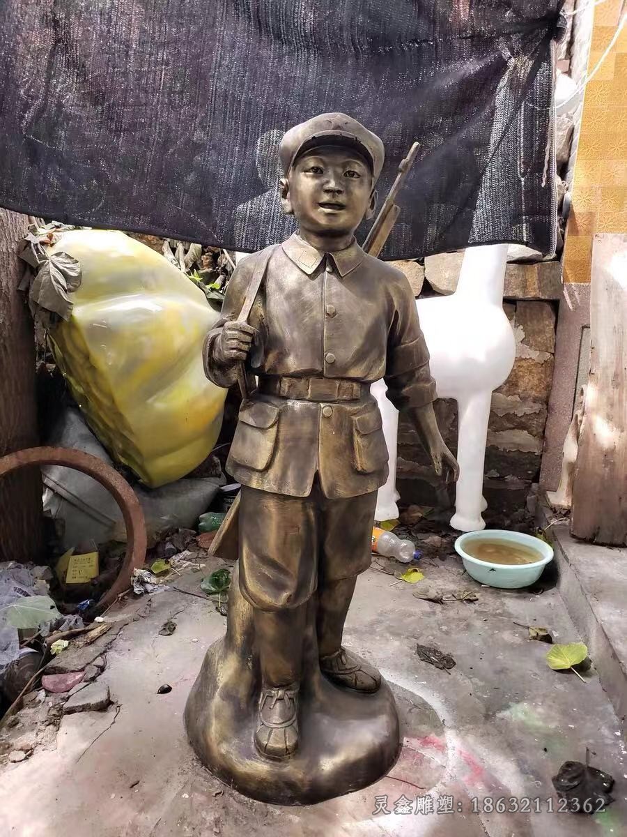 抗战红军景观人物铜雕