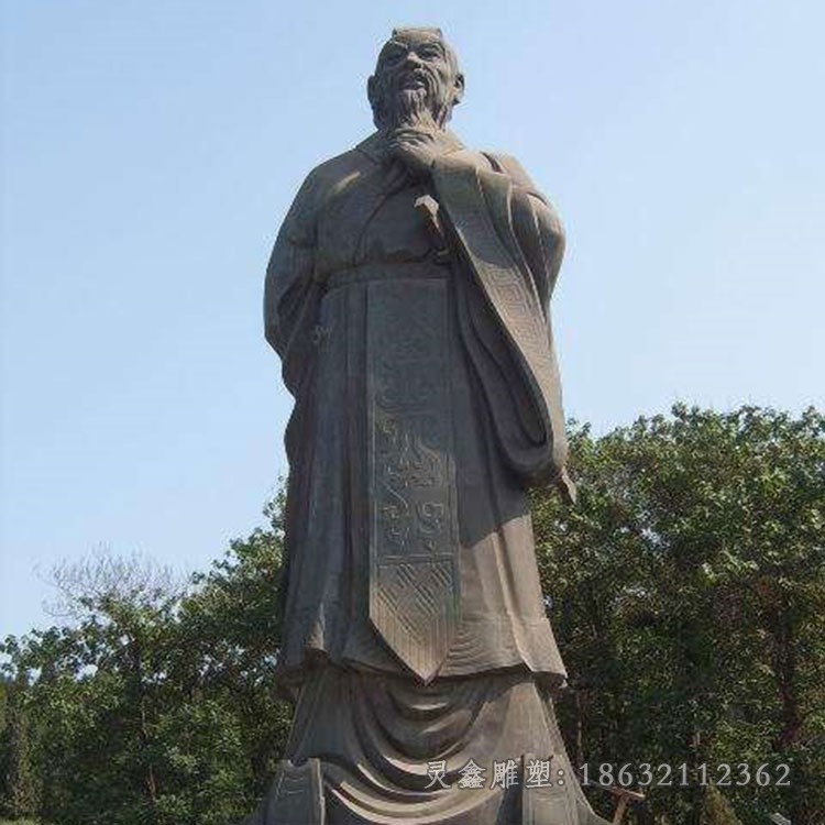 古代人物姜尚景观铜雕