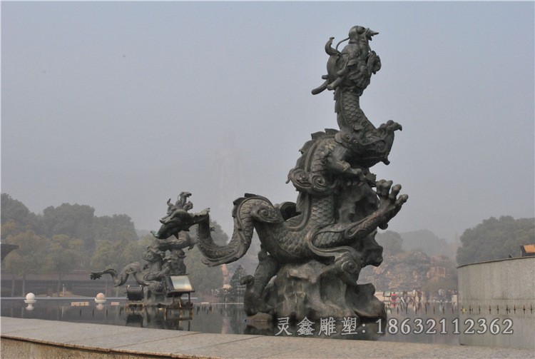 神兽龙户外景观铜雕