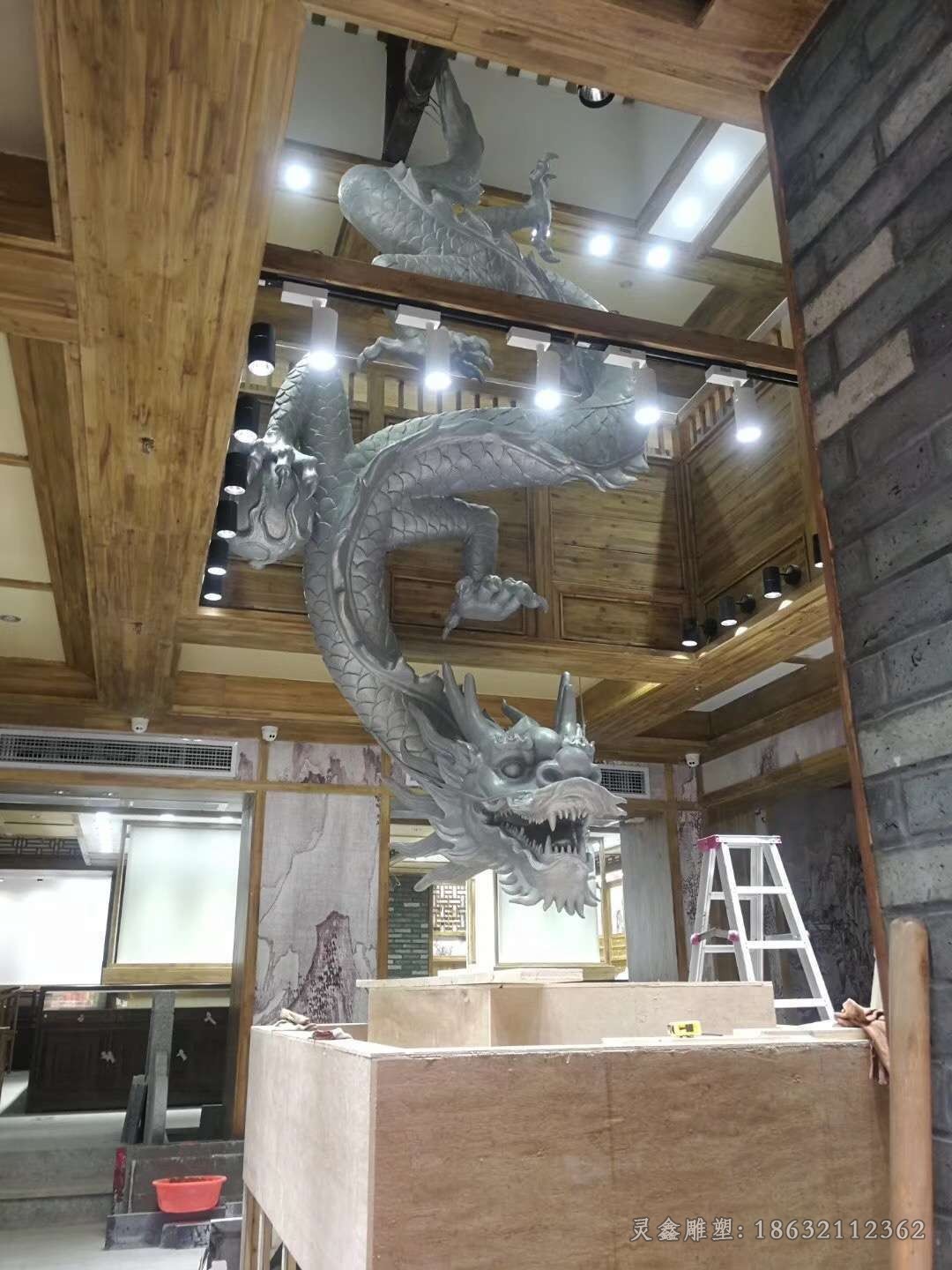 神兽龙小区景观铜雕