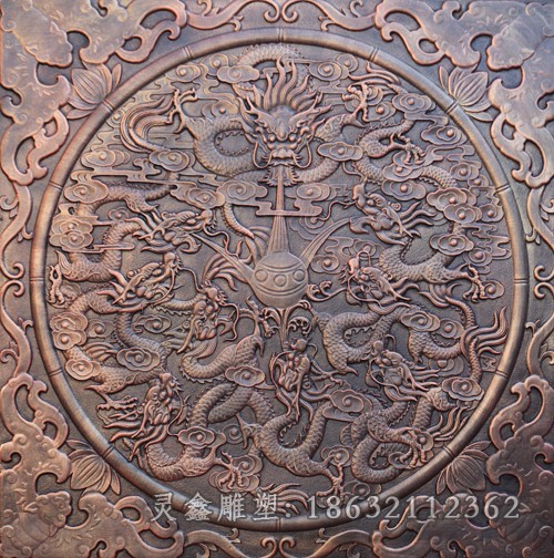 神兽龙庭院景观铜雕