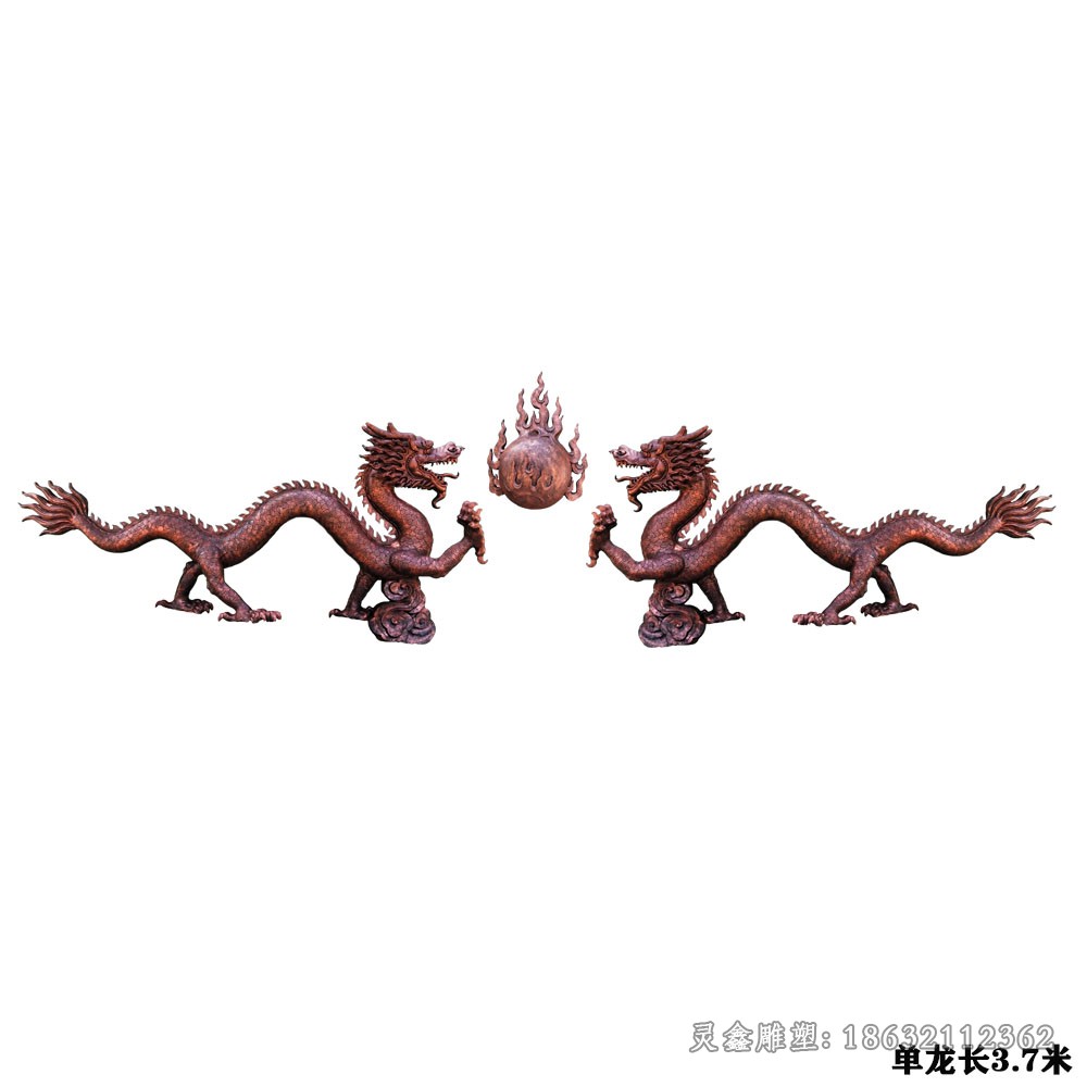 神兽龙抽象景观铜雕