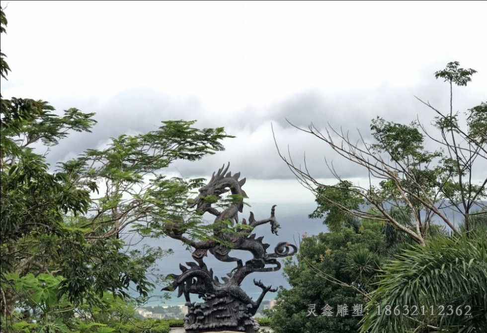 神兽龙城市动物铜雕
