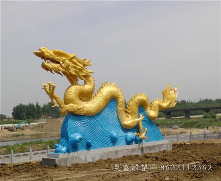 神兽龙小区动物铜雕