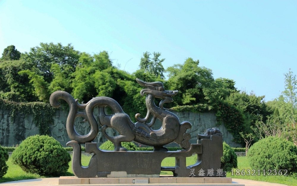 神兽龙动物标志铜雕