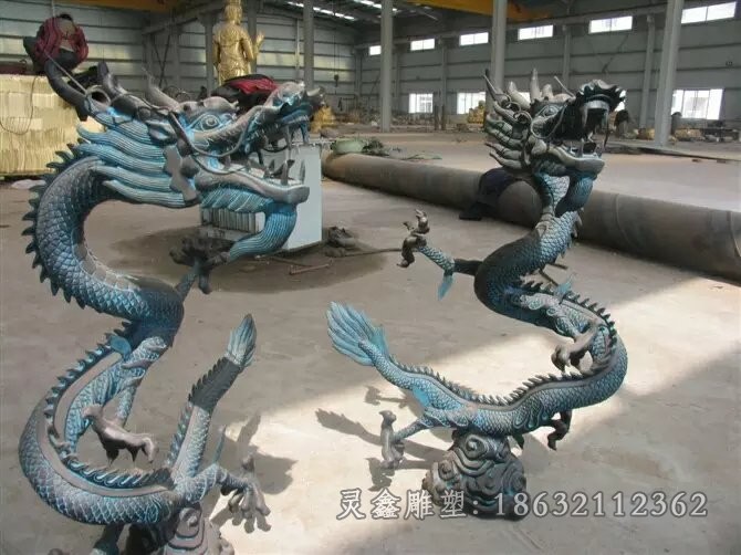 青铜龙动物景观铜雕