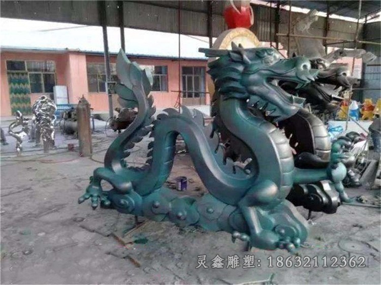 青铜神兽龙景观铜雕