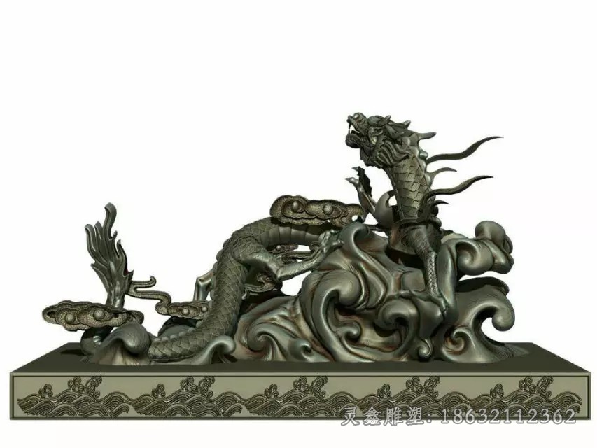青铜神兽龙景观铜雕