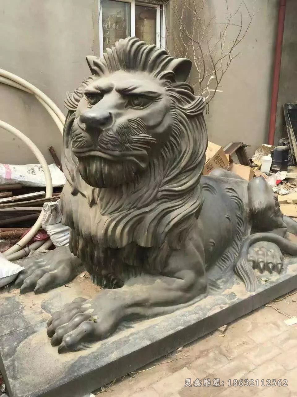 卧姿狮子商场动物铜雕