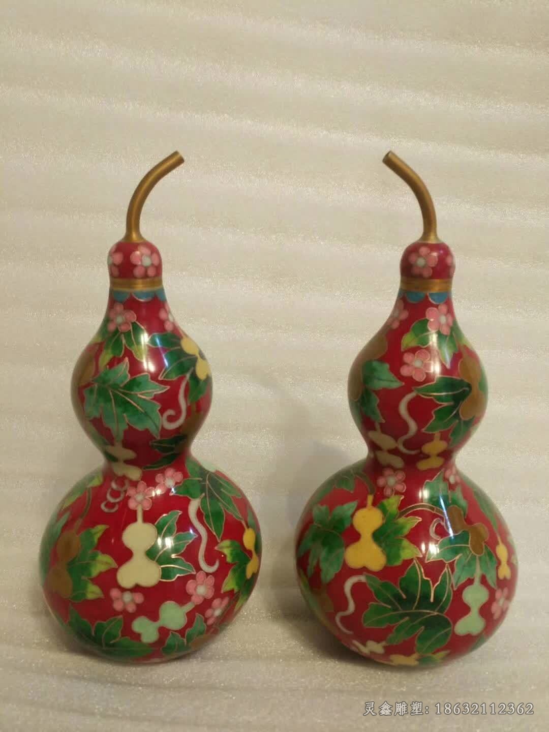 彩绘葫芦景观标志铜雕