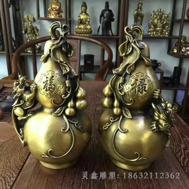 葫芦景观标志抽象铜雕