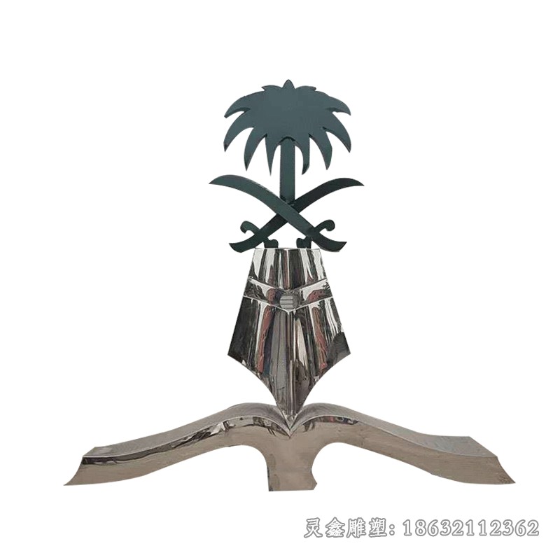 不锈钢镜面标志城市景观雕塑