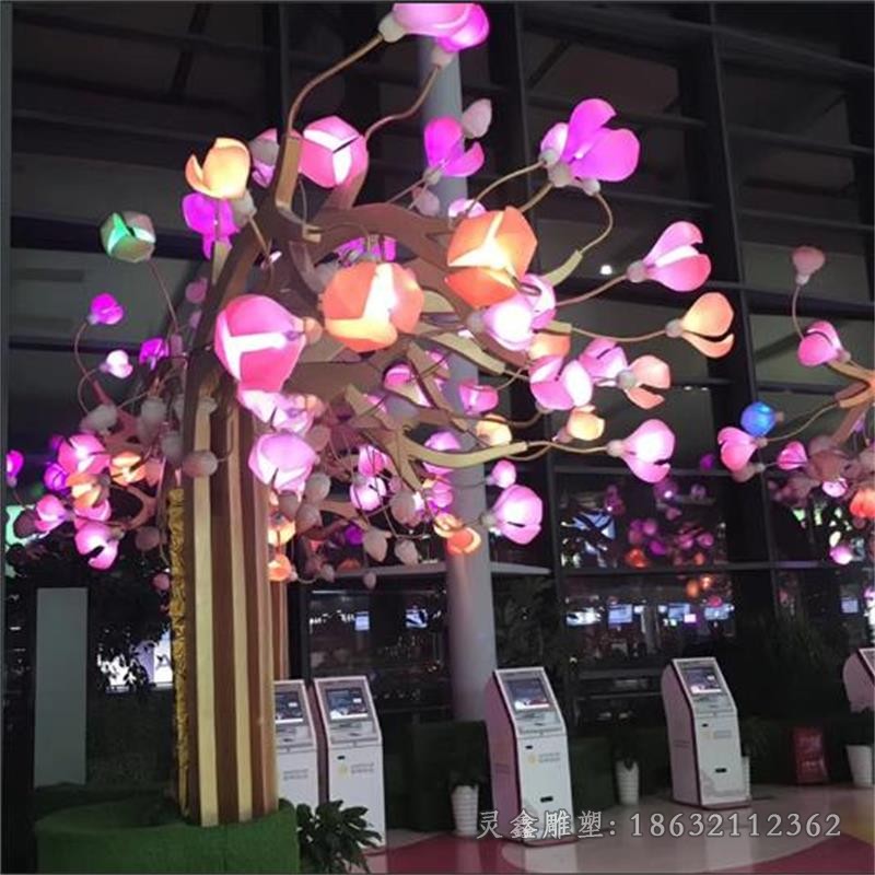 不锈钢庭院彩绘标志雕塑