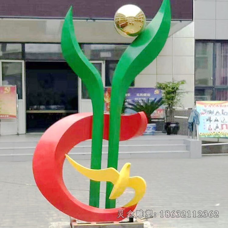 不锈钢景区彩绘标志雕塑