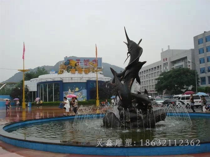金枪鱼动物景观铜雕
