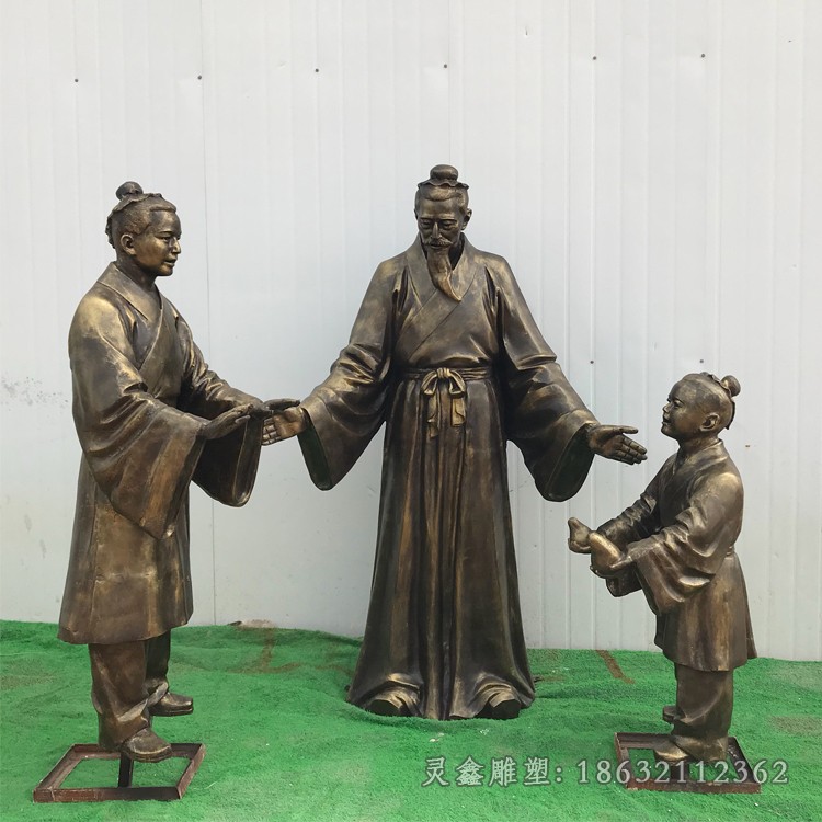 孔融让梨小区景观铜雕