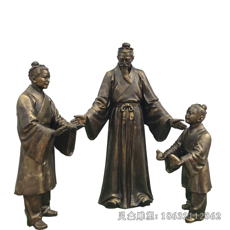 孔融让梨小区景观铜雕