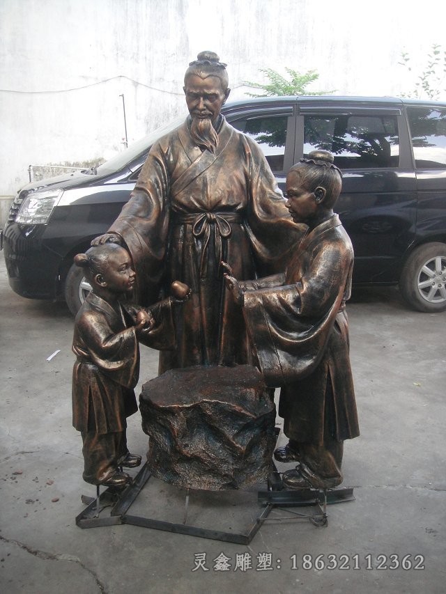 孔融让梨街边景观铜雕