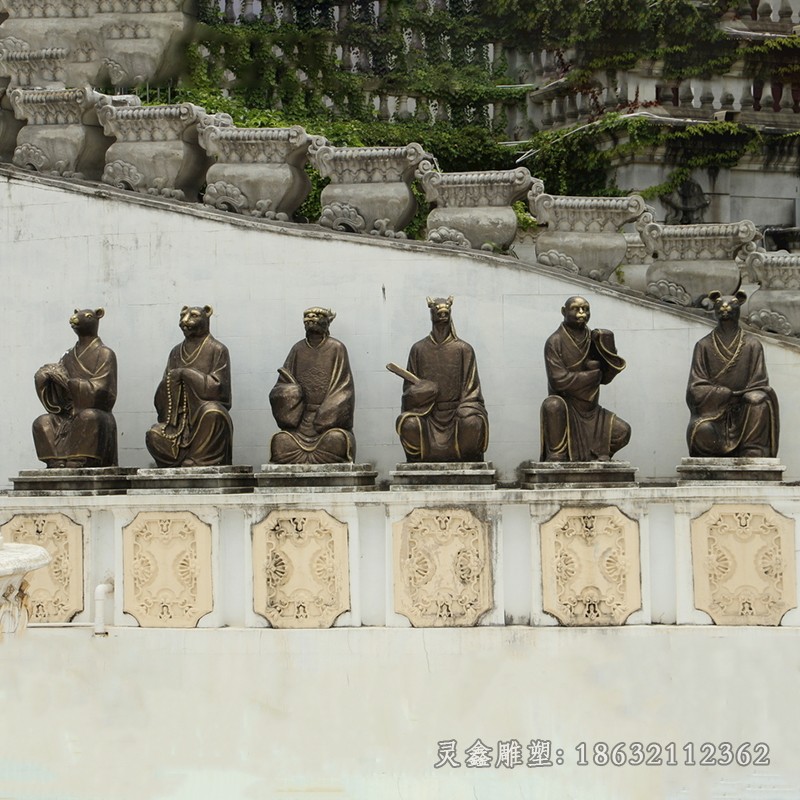 十二生肖景区动物铜雕