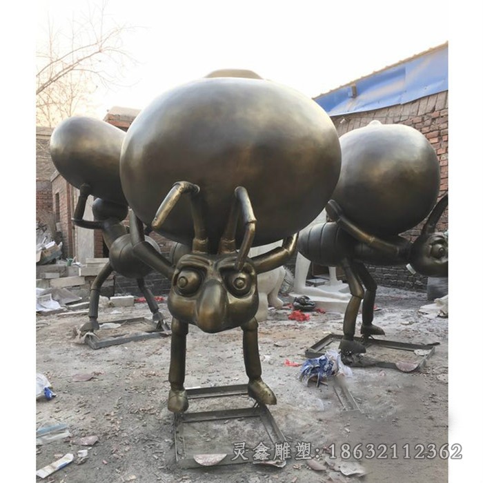 蚂蚁搬家景观标志铜雕