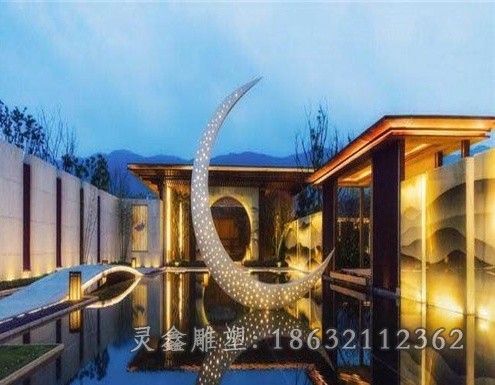 不锈钢发光景观标志雕塑