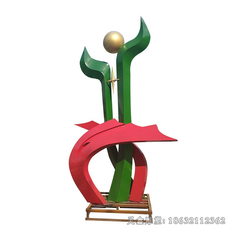 彩绘景观别墅不锈钢雕塑