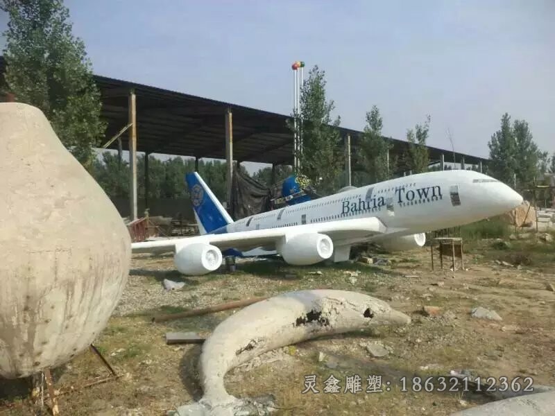 不锈钢飞机公园景观雕塑