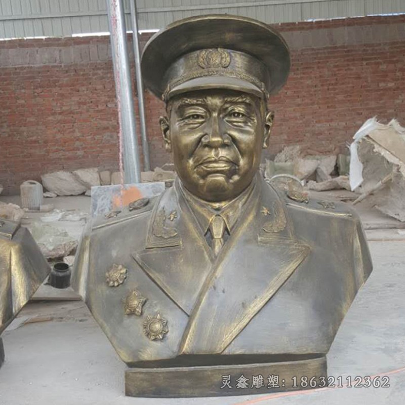 名人朱德胸像景观铜雕