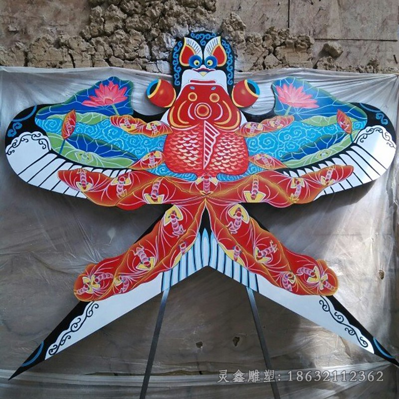 不锈钢风筝彩绘标志雕塑