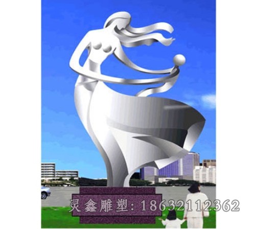 镜面人物不锈钢景观雕塑