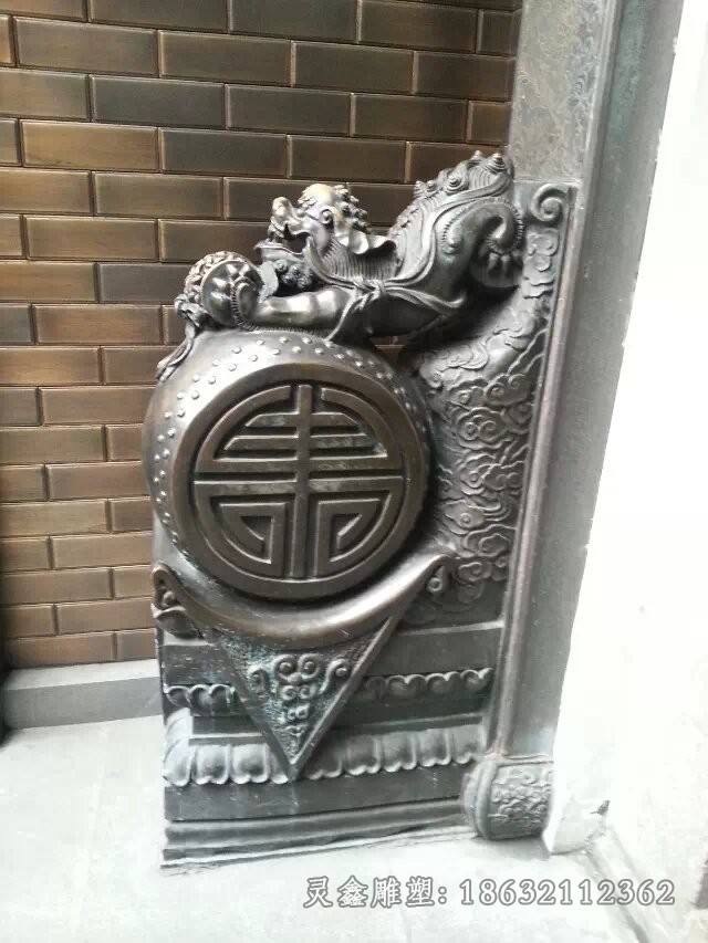 仿古门墩景观铜雕