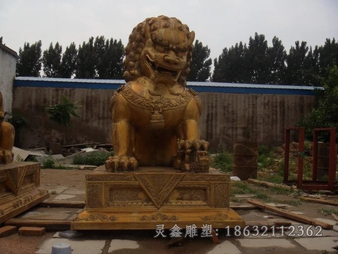 动物狮子户外景观铜雕