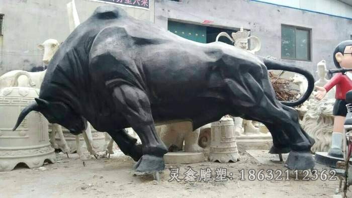 动物牛街边景观铜雕
