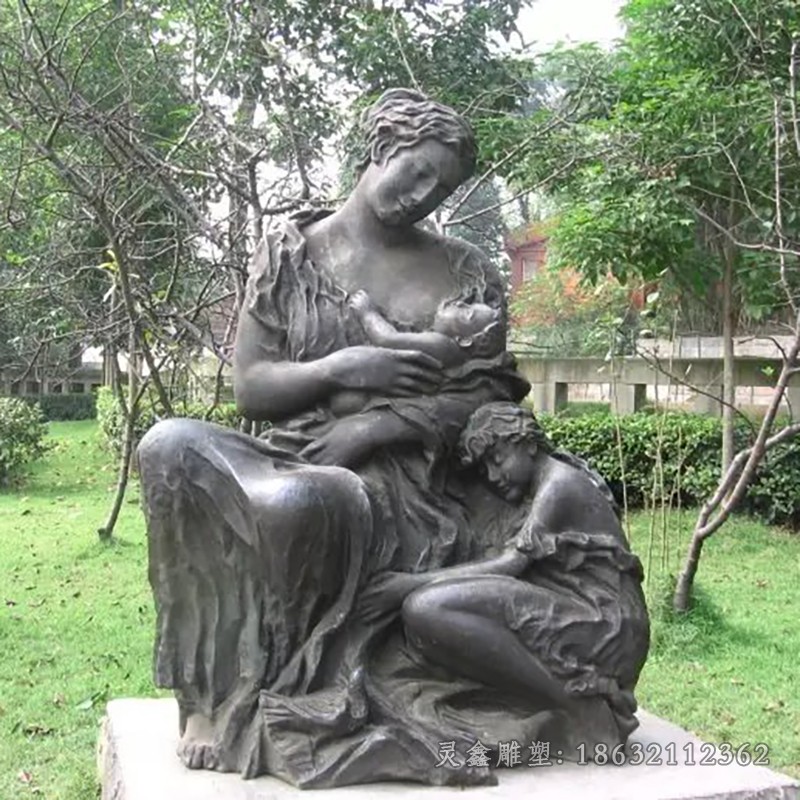 母亲人物景观标志铜雕